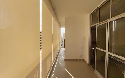 Outdoor Roller Blinds Nove Tahan Air untuk Area Outdoor