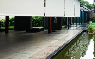 Roller Blinds Outdoor Tahan Hujan dan Panas